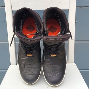 🔥 Harley Davidson Holtman Motorcycle Boots Men's 10.5M Waterproof Leather 🔥